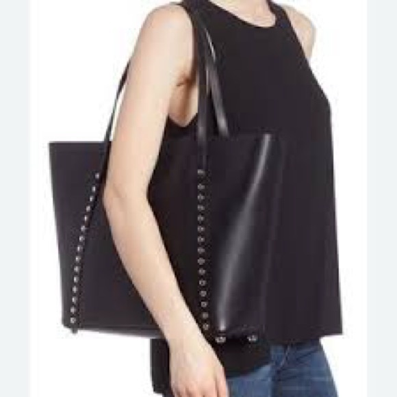 Rebecca Minkoff Black Studded Tote - Picture 2 of 13